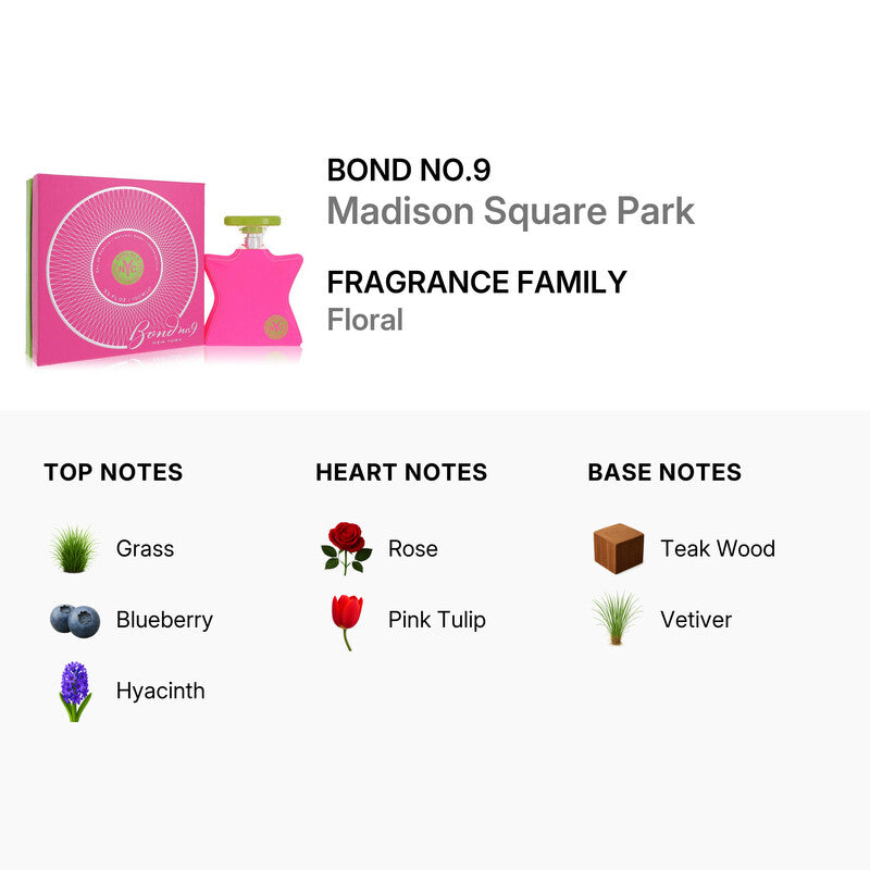 Bond No.9 Madison Square Park by Eau De Parfum Spray 3.3oz